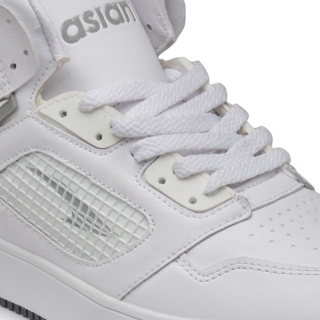 Asian Carnival-01 Hightop Sneakers For Men Full White | UK-7