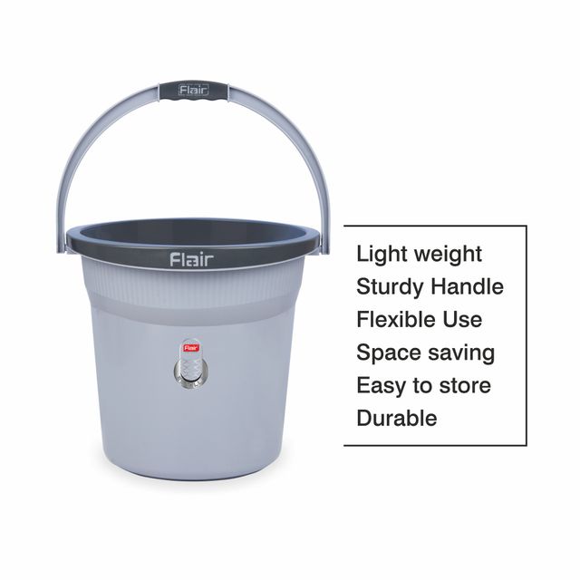 Flair Estella Home Bucket 24 Litre - Gray