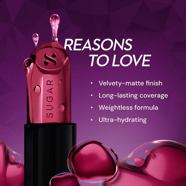 SUGAR Cosmetics Glide Peptide Serum Lipstick 04 Cairo Crimson