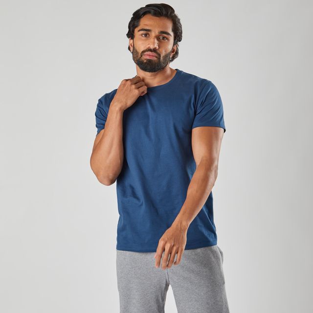 Domyos By Decathlon Men's Fitness T-shirt | Blue - L