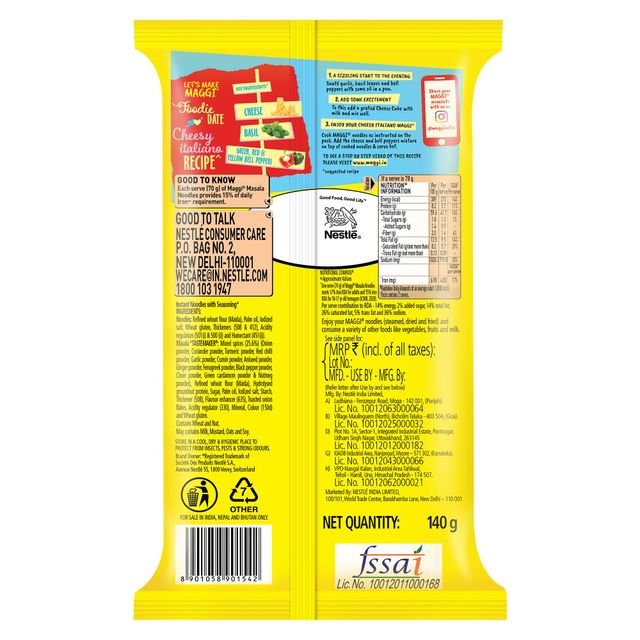 Maggi 2-Minute Noodles Masala 140 g Combo