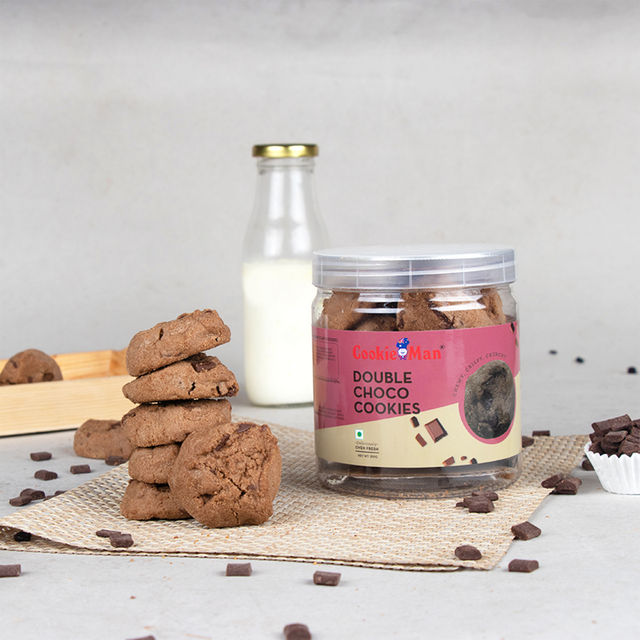 Cookie Man Double Chocolate Chunk Cookies Biscuits