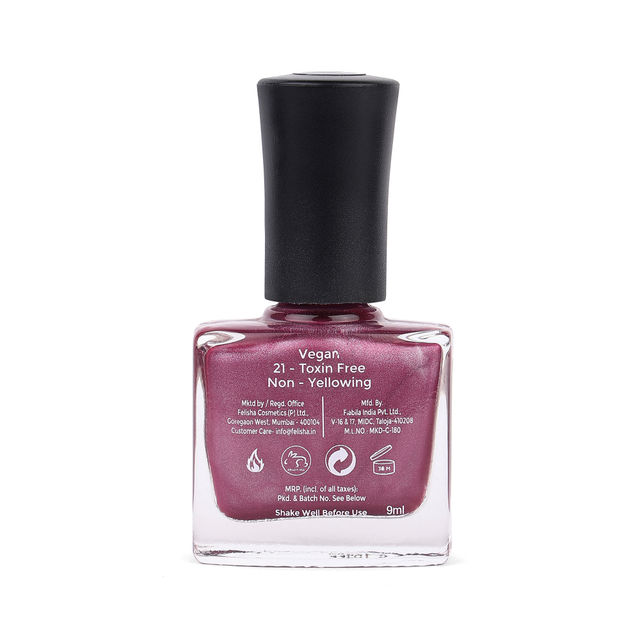Color Fx Wine Matte Mettalic Nail Polish, Long Lasting Nail Paint, 158