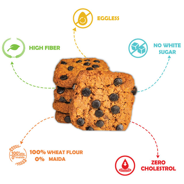 Let's try Choco Chip Oats Biscuits | Cholesterol-free, Maida-freeand Trans Fat-free