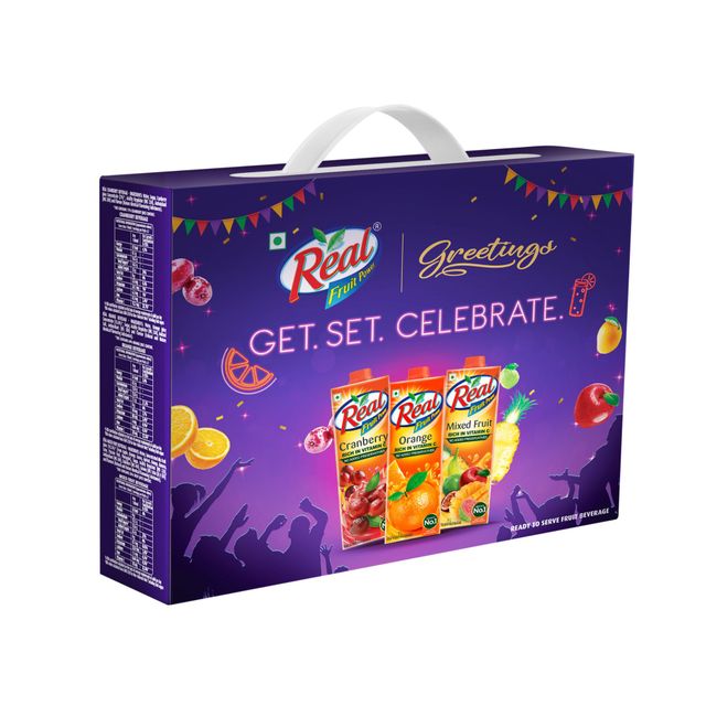 Dabur Real Cranberry, Mixed Fruit and Orange Fruit Juice