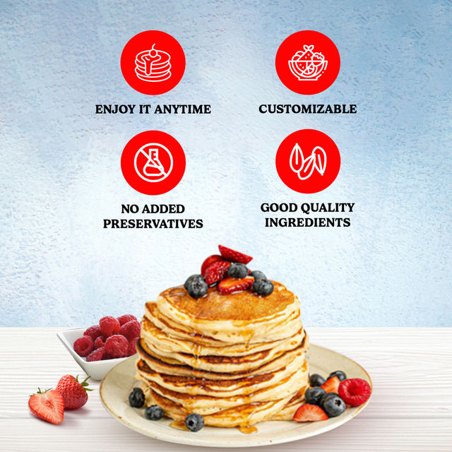 Ferrero Nutella Hazelnut Spread(180gms) & Betty Crocker Buttermilk Pancake Mix Pan Cake Mix For Kid(500gms) Combo