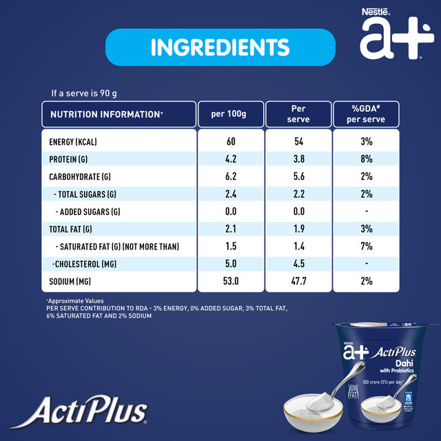 Nestle a+ Actiplus Probiotic Dahi Cup 380 g Combo