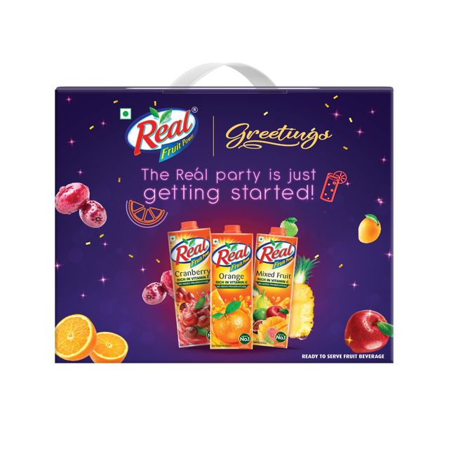 Dabur Real Cranberry, Mixed Fruit and Orange Fruit Juice