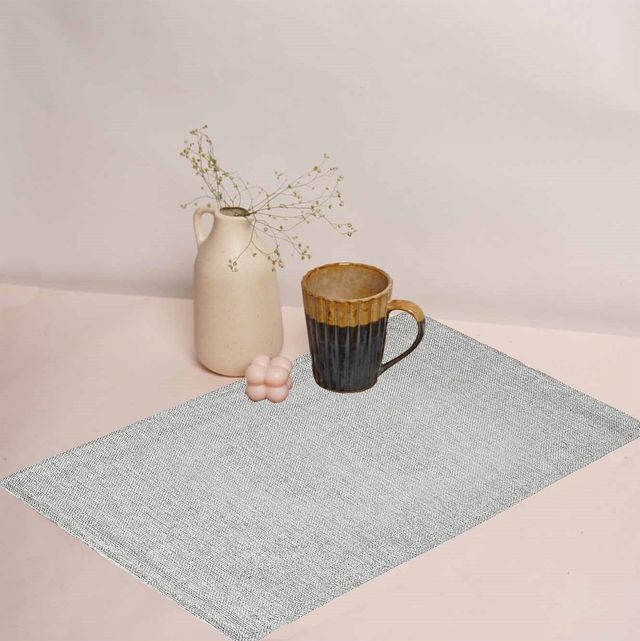 Lushomes Jute Table Mat - Grey | Jute Placemat | 12 x 18 inch