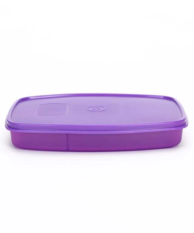 Java 400 ml Plastic Lite Lunch Box with Spork - Purple