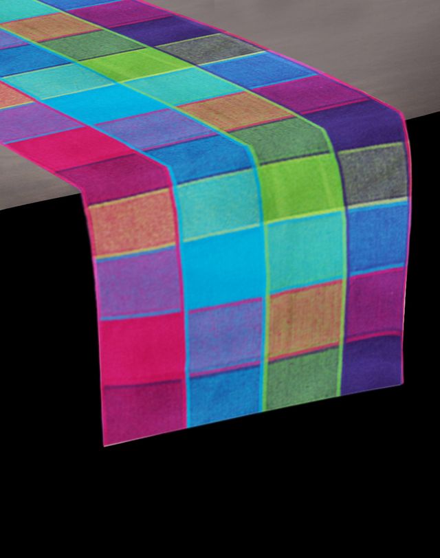 Lushomes Table Runner - Multi Checks | 13 x 72 inch