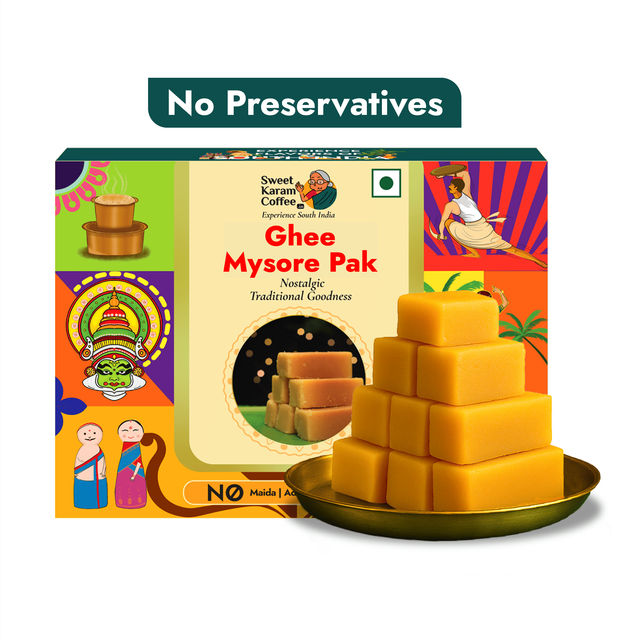 Sweet Karam Coffee Premium Ghee Mysore Pak - 100% Authentic 100 g Combo