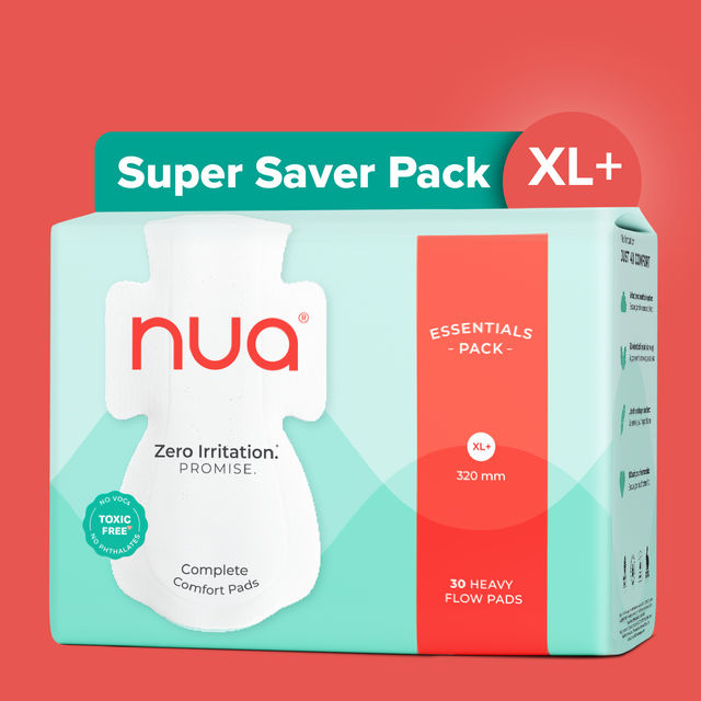 Nua Complete Comfort Pads Heavy Flow Essentials Pack (30XL+)