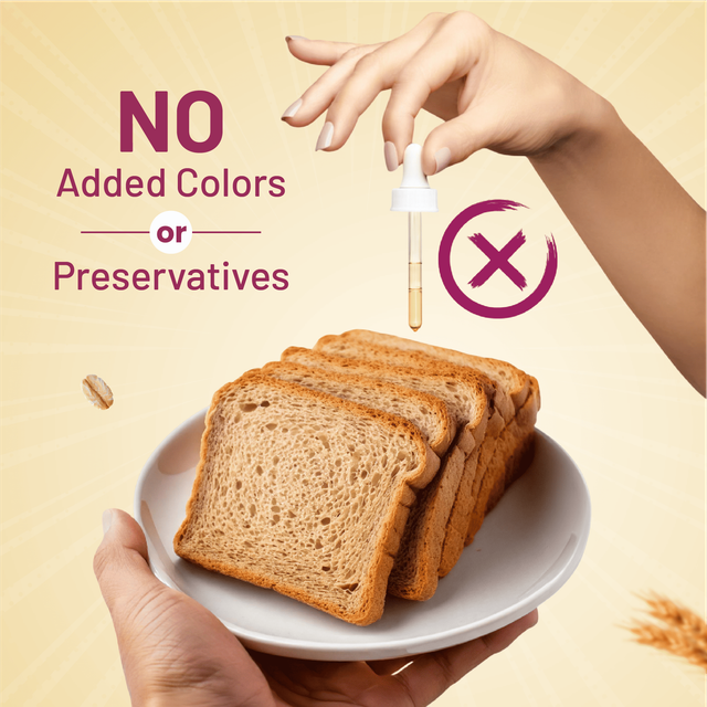 Protein Chef Double Protein Bread (No Maida, Multigrain Brown Bread) - Made with MP Sharbati Wheat 270 g Combo