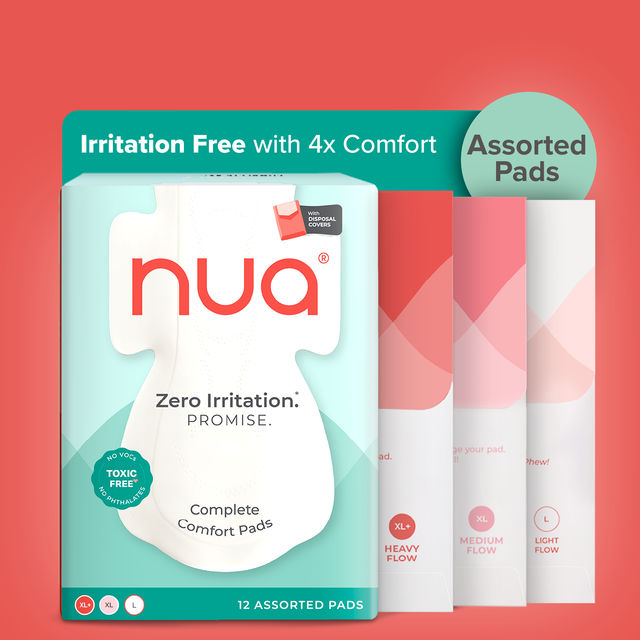 Nua Period Hygiene Combo - 3XL+, 5XL, 4L Pads & Intimate Wash