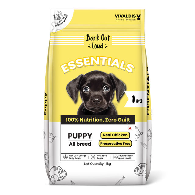 Bark Out Loud - Essentials Puppy Dry Food | Fresh Chicken & Egg | No Preservatives | Gluten-Free Kibbles