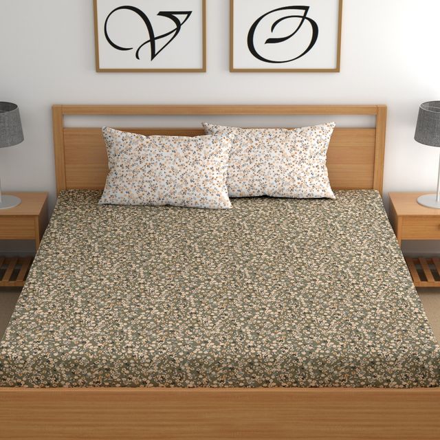 CHHAVI INDIA King Size Bedsheet With 2 Pillow Covers | Design Kb1611