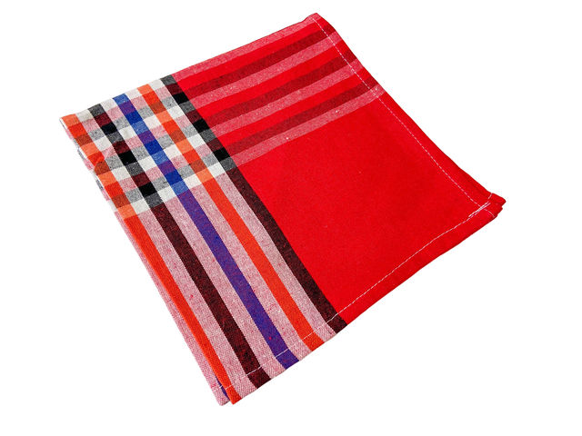 Lushomes Napkins - Multi Red | Machine Washable | Multipurpose Cotton | 18 x 18 inch