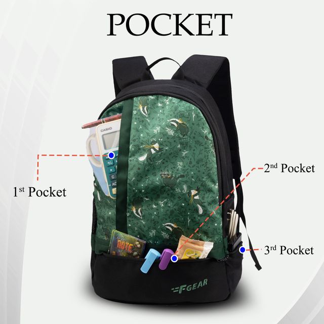 F Gear Unisex Polyester 22 L Backpack | Green