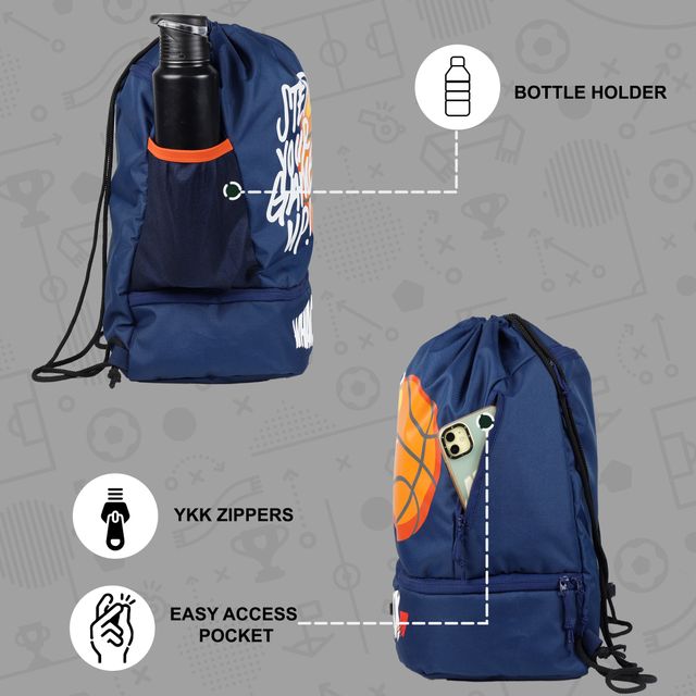 Whackk Unisex Graphic Polyester 21 L Shoulder Handle Backpack