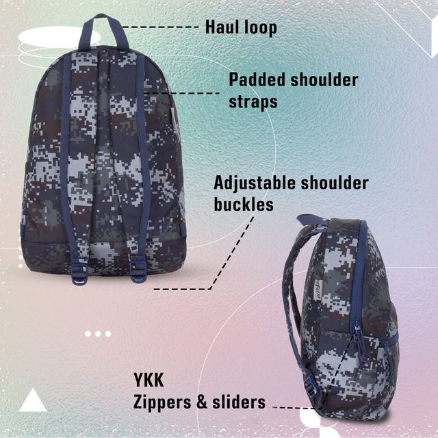 F Gear Unisex Camouflage Nylon 7 L Backpack | Navy
