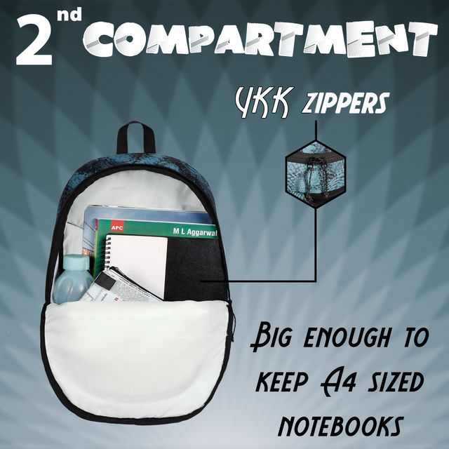 F Gear Unisex Polyester 12 L Backpack | Black and Blue