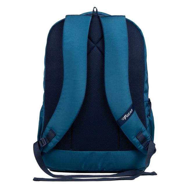 F Gear Unisex Solid Polyester 29 L Padded Grab Handle Laptop Backpack | Aqua Blue - 17 Inches