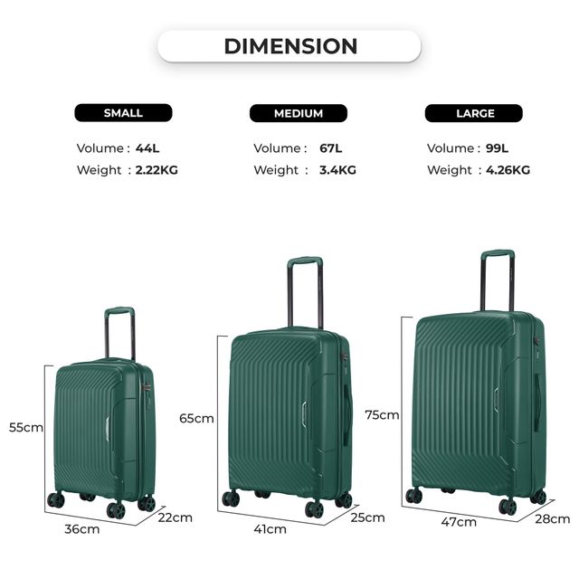 Nasher Miles Coorg Cabin Hard Side Polypropylene 20 Inch-55 cm Trolley Bag (Olivegreen)