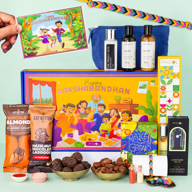 Phool Rangeen Personal Care Rakhi Gift Box - Complete Care Package