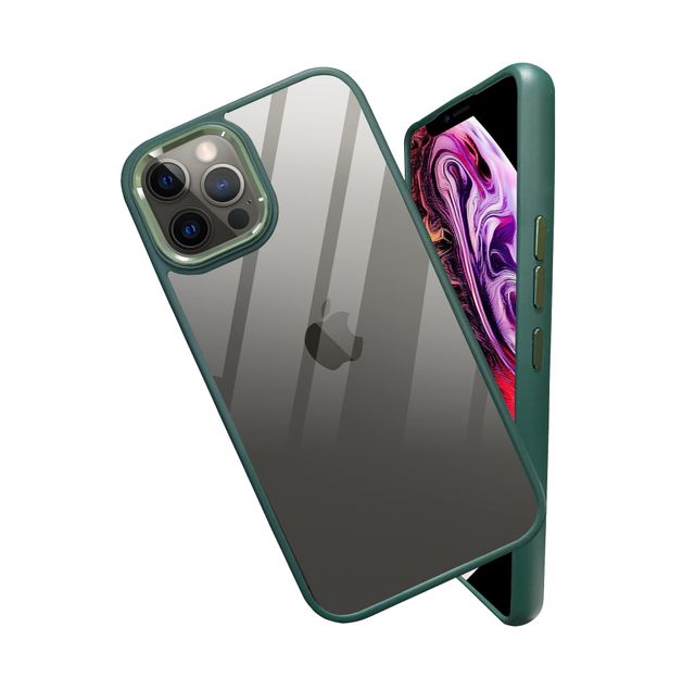 Artistque Case For Iphone 12 Pro Back Cover - Premium Transparent Metal Camera Ring Cover