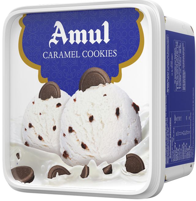 Amul Caramel Cookies Ice Cream