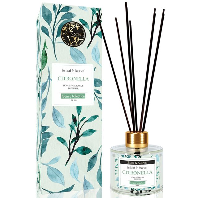 Soul & Scents Citronella Reed Diffuser| Rakhi Gift for Brother & Sister