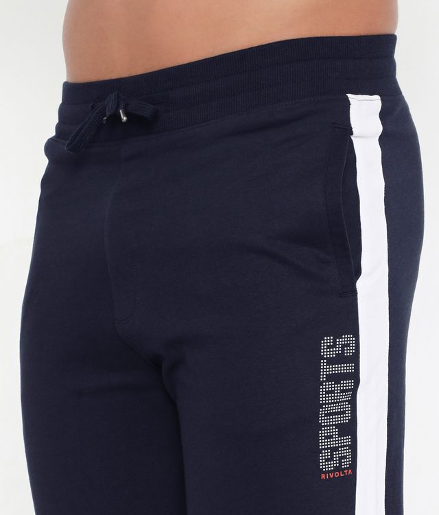 Rivolta Men's 001 Performance Cotton Joggers | Navy Blue M