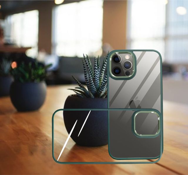Artistque Case For Iphone 12 Pro Back Cover - Premium Transparent Metal Camera Ring Cover