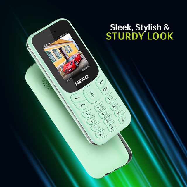 Lava Hero Shakti 2025 Dual Sim Keypad Mobile | 1.8" Display | 800mAh Battery | Mint Green