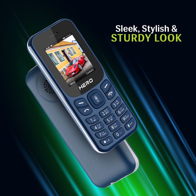 Lava Hero Shakti 2025 Dual Sim Keypad Mobile | 1.8" Display | 800mAh Battery | Dark Blue