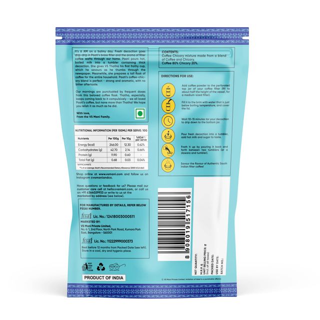 VS Mani & Co. Arabica and Robusta Filter Coffee