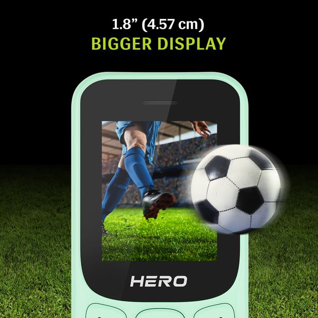 Lava Hero Shakti 2025 Dual Sim Keypad Mobile | 1.8" Display | 800mAh Battery | Mint Green