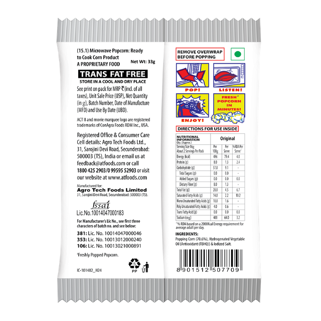 ACT II Microwave Popcorn - Orginal, Big Pack, Hot & Fresh in 3 mins
