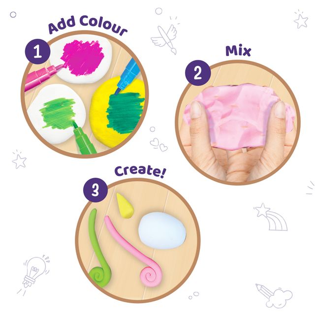 Imagimake Magic Clay - Unicorn Theme Art & Craft Kit | Birthday Gifting Toys for Kids (5+ Years)