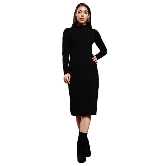 Athena Immutable Bodycon Midi Dress Black L