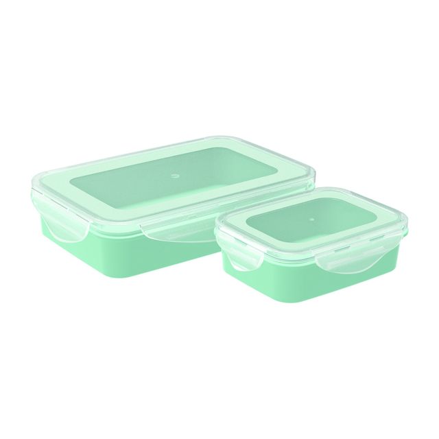 All Time Lock & Safe Storage Containers Set Of 2, (1250 Ml X 1, 350 Ml X 1 ) (Colour May Vary)