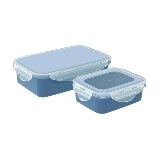 All Time Lock & Safe Storage Containers Set Of 2, (1250 Ml X 1, 350 Ml X 1 ) (Colour May Vary)