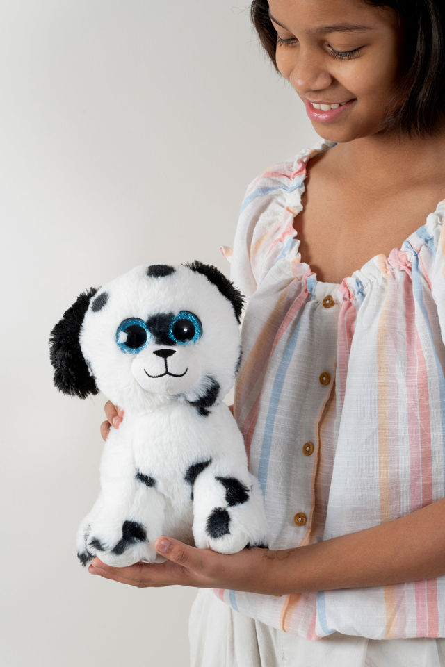 Dimpy Stuff Big Eye Dalmitian Dog 23Cm Black & White
