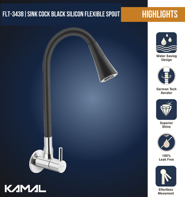 Kamal Flexible Sink Faucet - Flxo Play | With 360 Degree Flexible Silicon Hose and Dual Flow