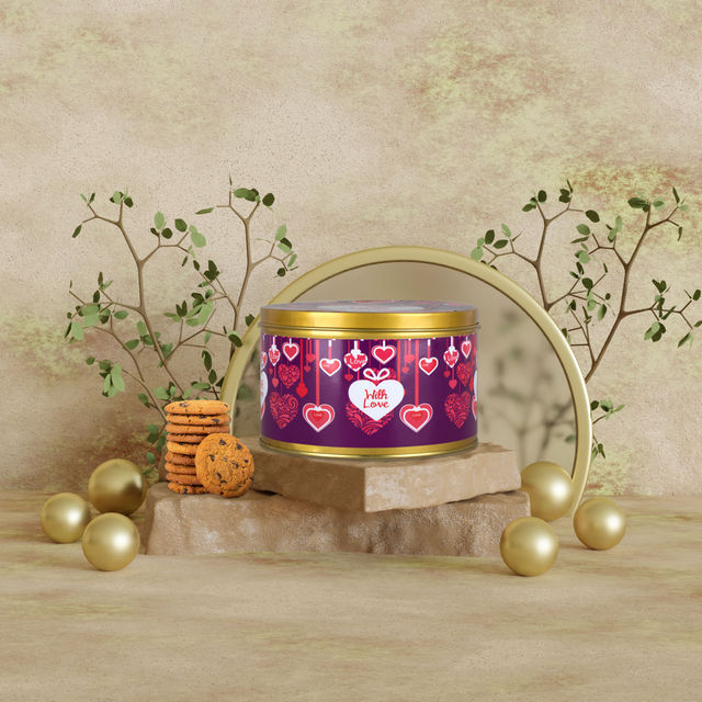 CookieMan Valentine's Day With Love Cookies Gift Tin 300 g Combo