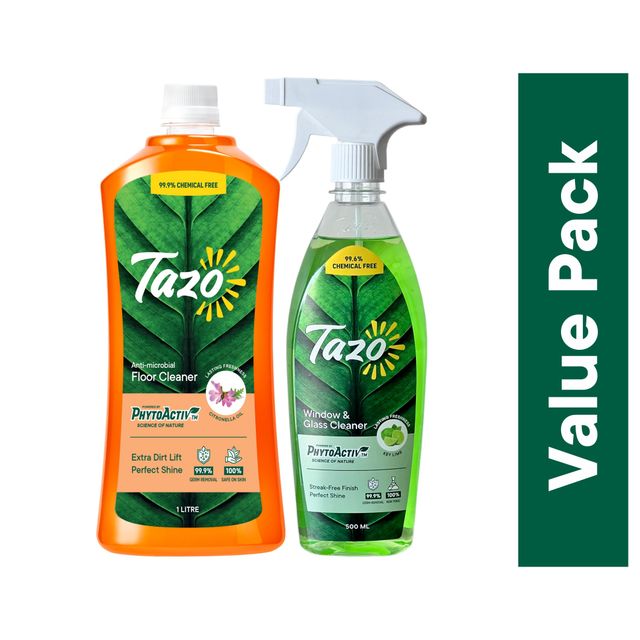 Tazo Natural Floor Cleaner | Natural Window and Glass Cleaner