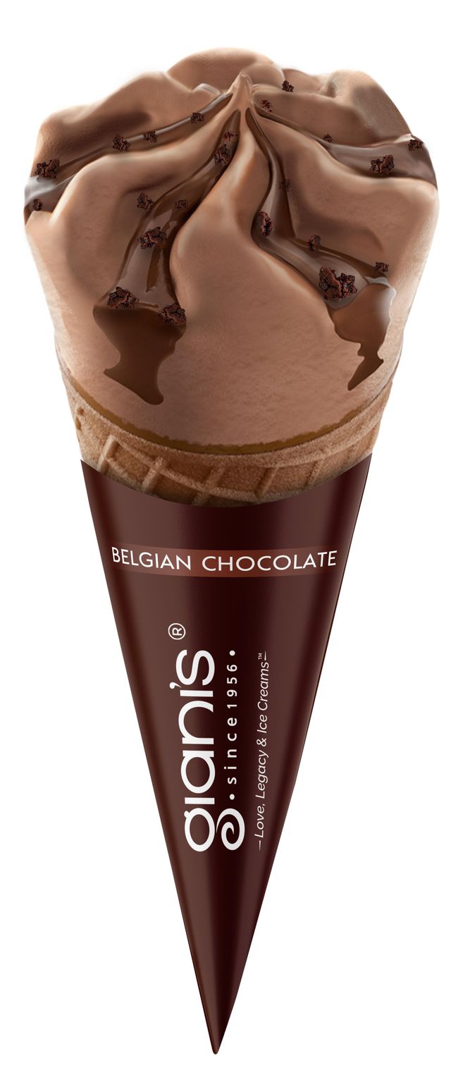 Giani's Belgian Chocolate Ice Cream Cone | Ice Cream Tub