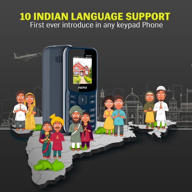 Lava Hero Shakti Dual Sim Keypad Mobile | 1.8" Display | 800mAh Battery | Dark Blue