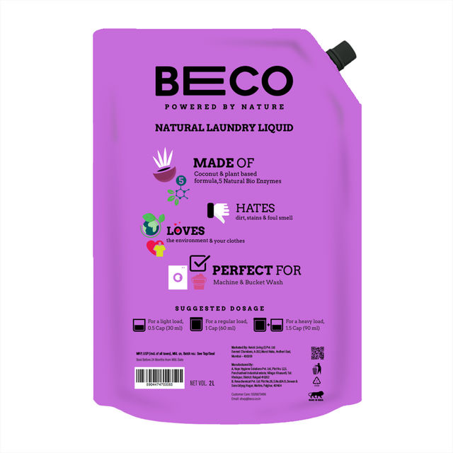 Beco Front Load Laundry Detergent Liquid Refill 2 l X 2 Combo